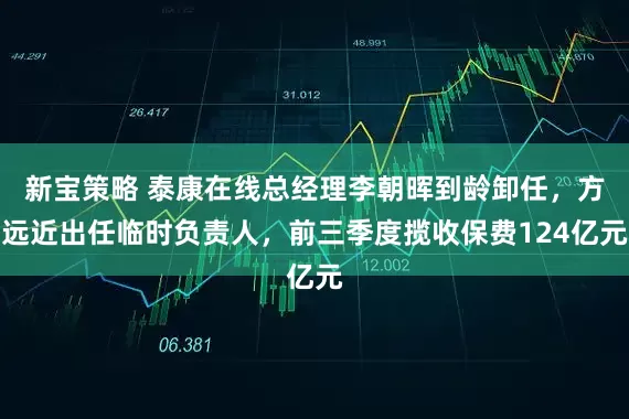 新宝策略 泰康在线总经理李朝晖到龄卸任,方远近出任临时负责人,前三季度揽收保费124亿元